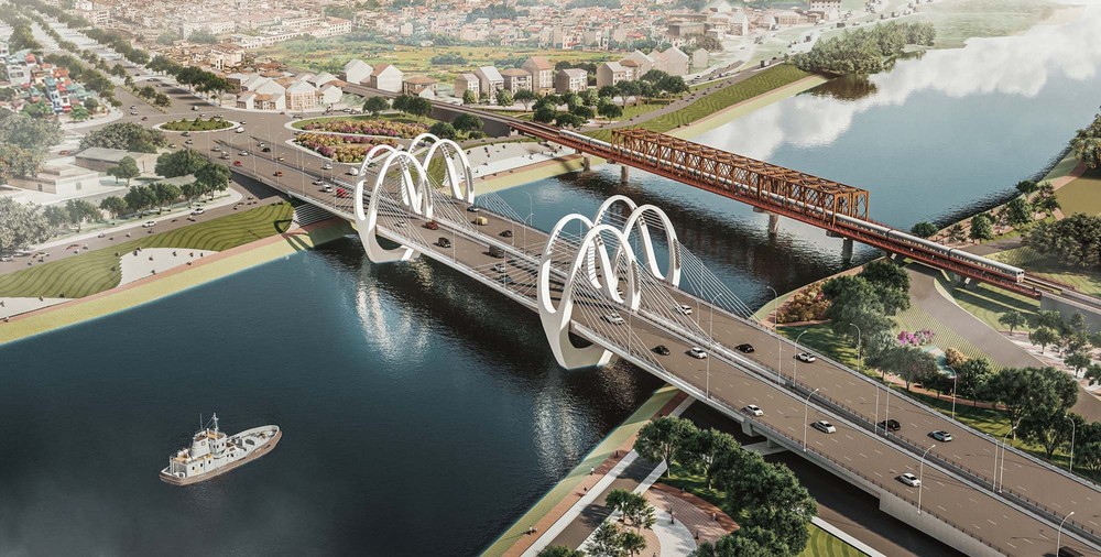 The new Duong bridge project of nearly 1,800 billion VND revealed a fancy design called Giao Duyen - Photo 1.