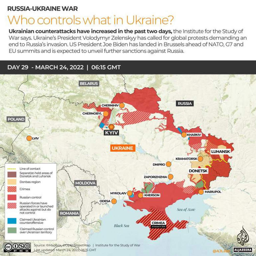Overview of the latest developments of Russia's military campaign in Ukraine at noon on March 25 - Photo 2.