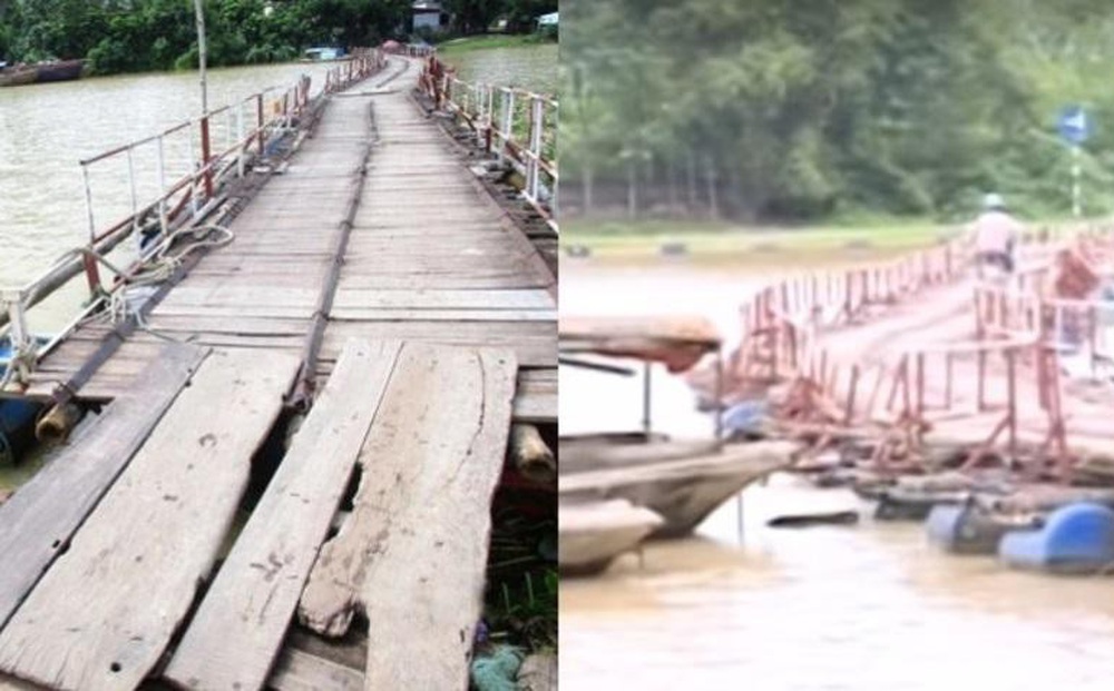 Hình ảnh cầu phao hơn 40 năm tuổi trước ngày cao tốc Bắc - Nam thế chỗ