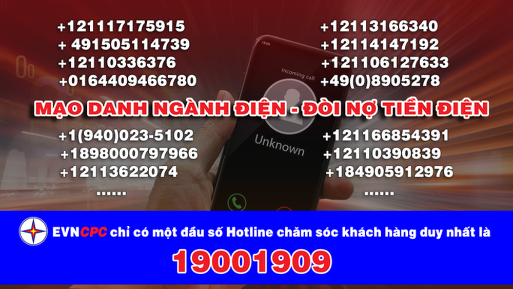 Nhiều số điện thoại giả danh ngành điện gọi đòi tiền điện tại miền Trung – Tây Nguyên - Ảnh 1.