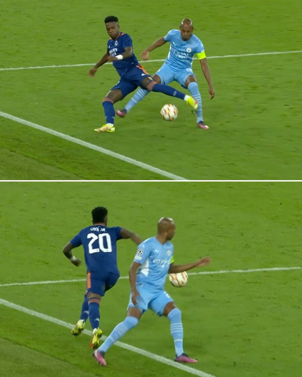 Đỉnh cao kỹ thuật: Vinicius bỏ bóng xâu kim Fernandinho, thoát xuống như một cơn lốc và ghi bàn - Ảnh 1.