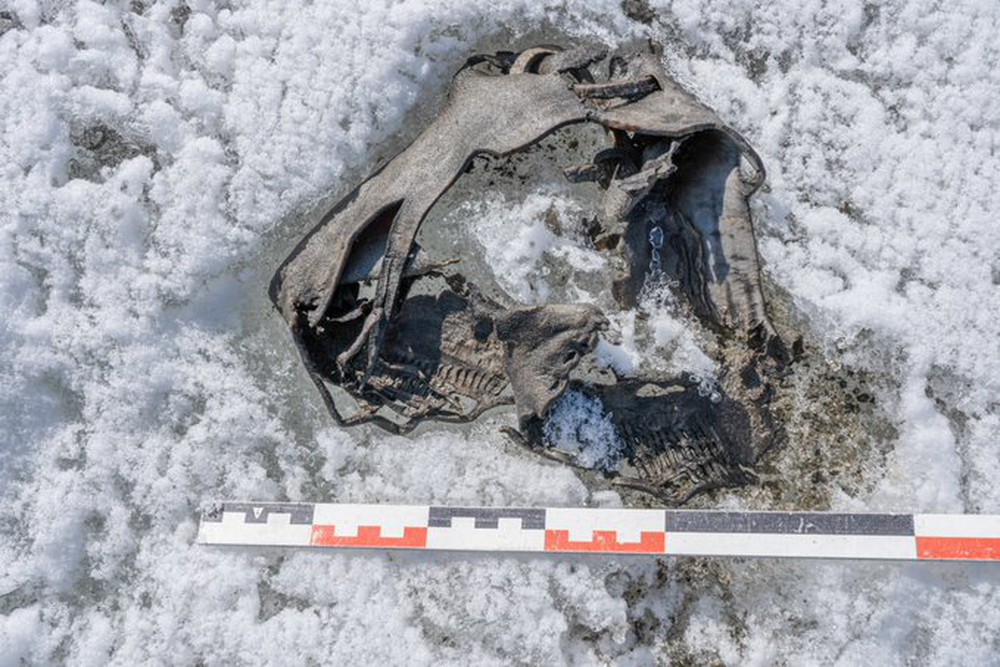 Băng tan trên núi Na Uy để lộ một chiếc giày 1.500 năm tuổi, chứa đựng bí mật thời trang cổ đại - Ảnh 4.