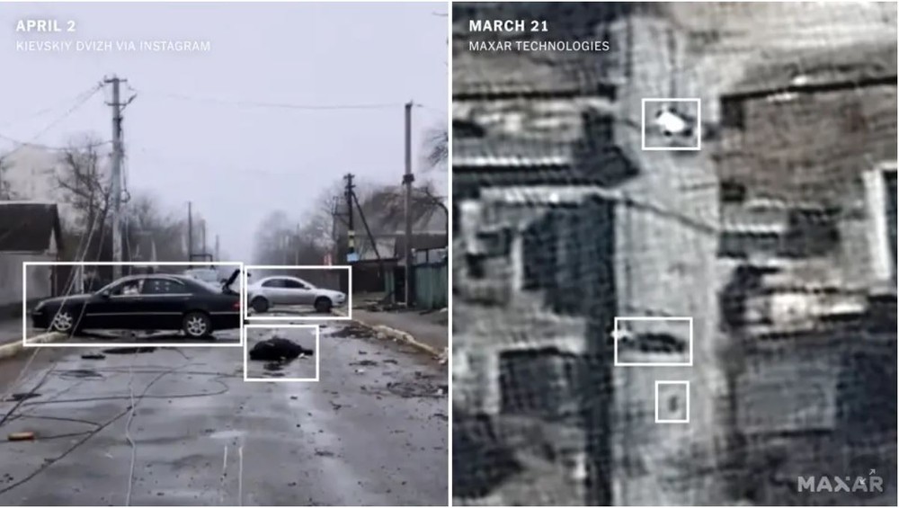 Thảm sát Bucha: CNN đăng tải loạt ảnh bằng chứng từ vệ tinh - Điện Kremlin nói gì? - Ảnh 2.