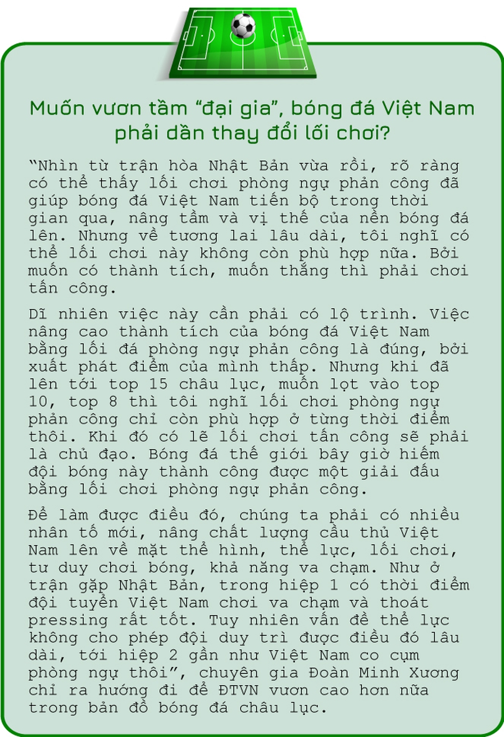 Chuyên gia châu Âu: “CĐV Việt Nam có thể tự hào về ĐTQG, nhưng hãy đòi hỏi nhiều hơn nữa”