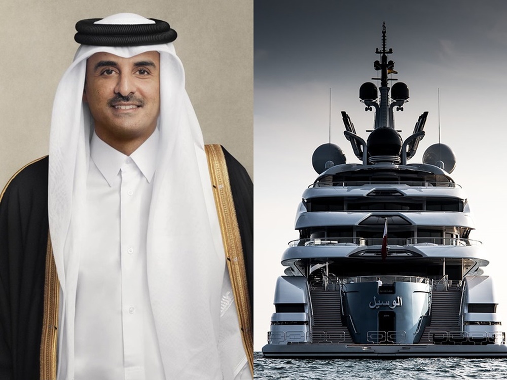 Siêu du thuyền được mệnh danh dinh thự nổi xa hoa của Quốc vương Qatar - Ảnh 1.