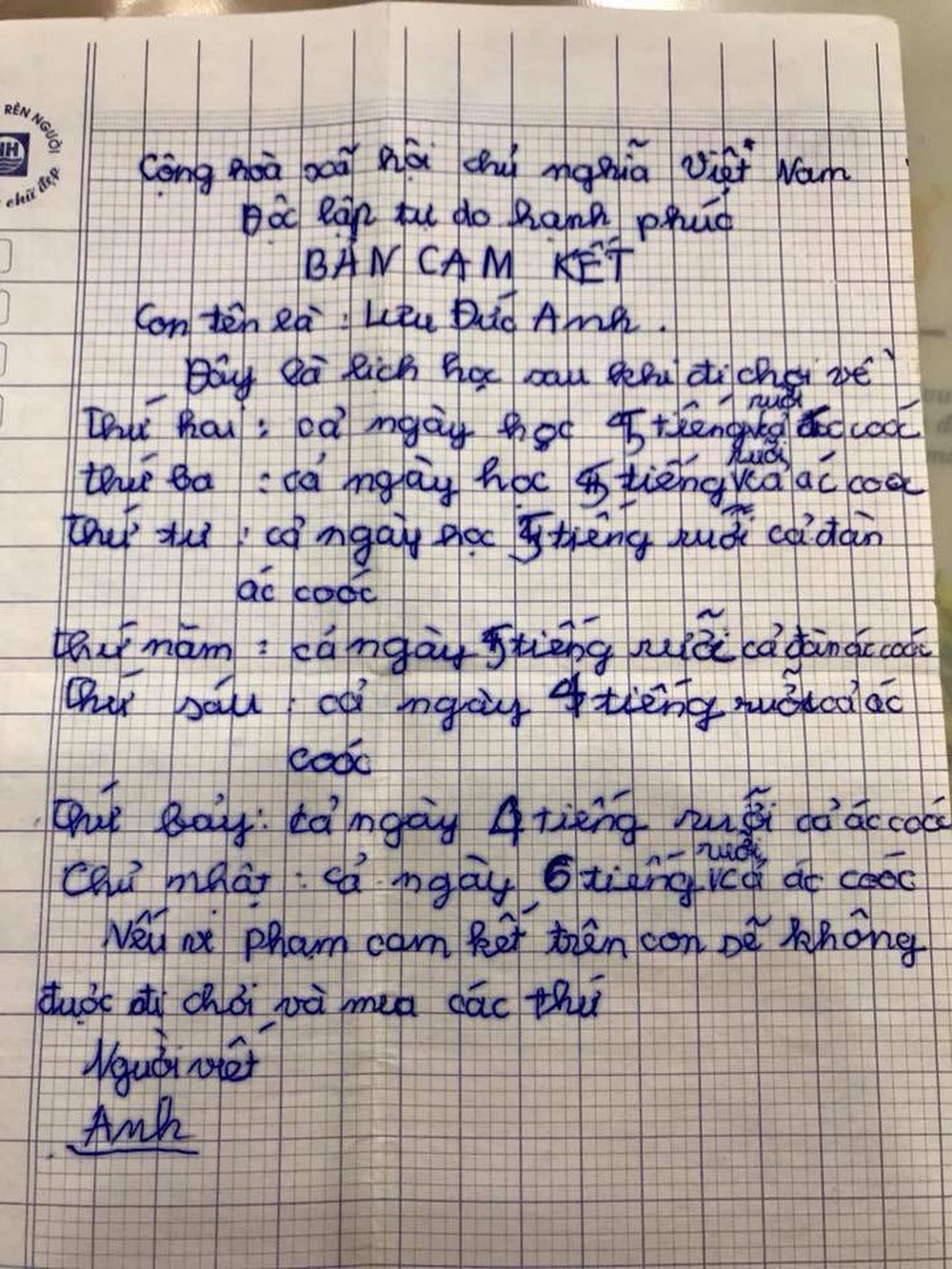 Bản cam kết khổ luyện của một cậu bé gần 20 năm trước gây sốt mạng, biết danh tính càng thêm thán phục! - Ảnh 1.
