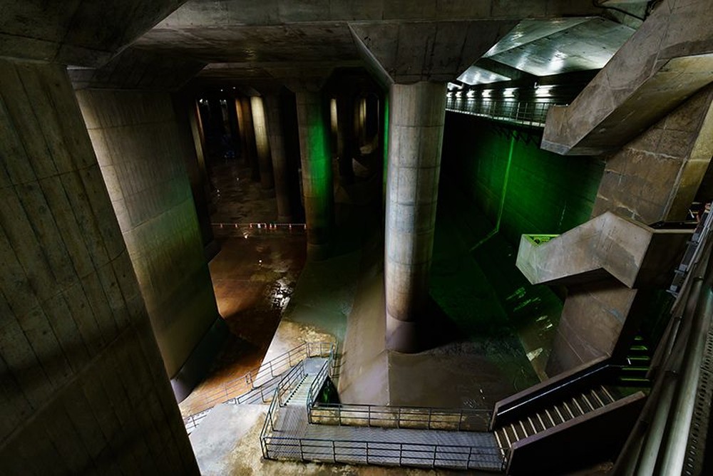 Japan's world champion anti-flood underground construction: Dubbed the 'dragon in the ground', each tank can hold 1 space shuttle - Photo 6.