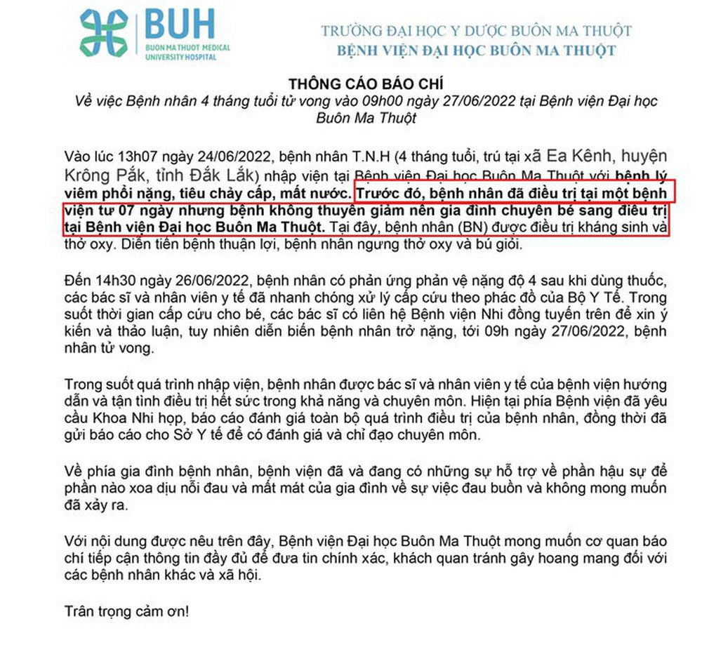 Bệnh viện nói gì về vụ việc cháu bé 4 tháng tuổi tử vong sau khi thở khí dung? - Ảnh 3.