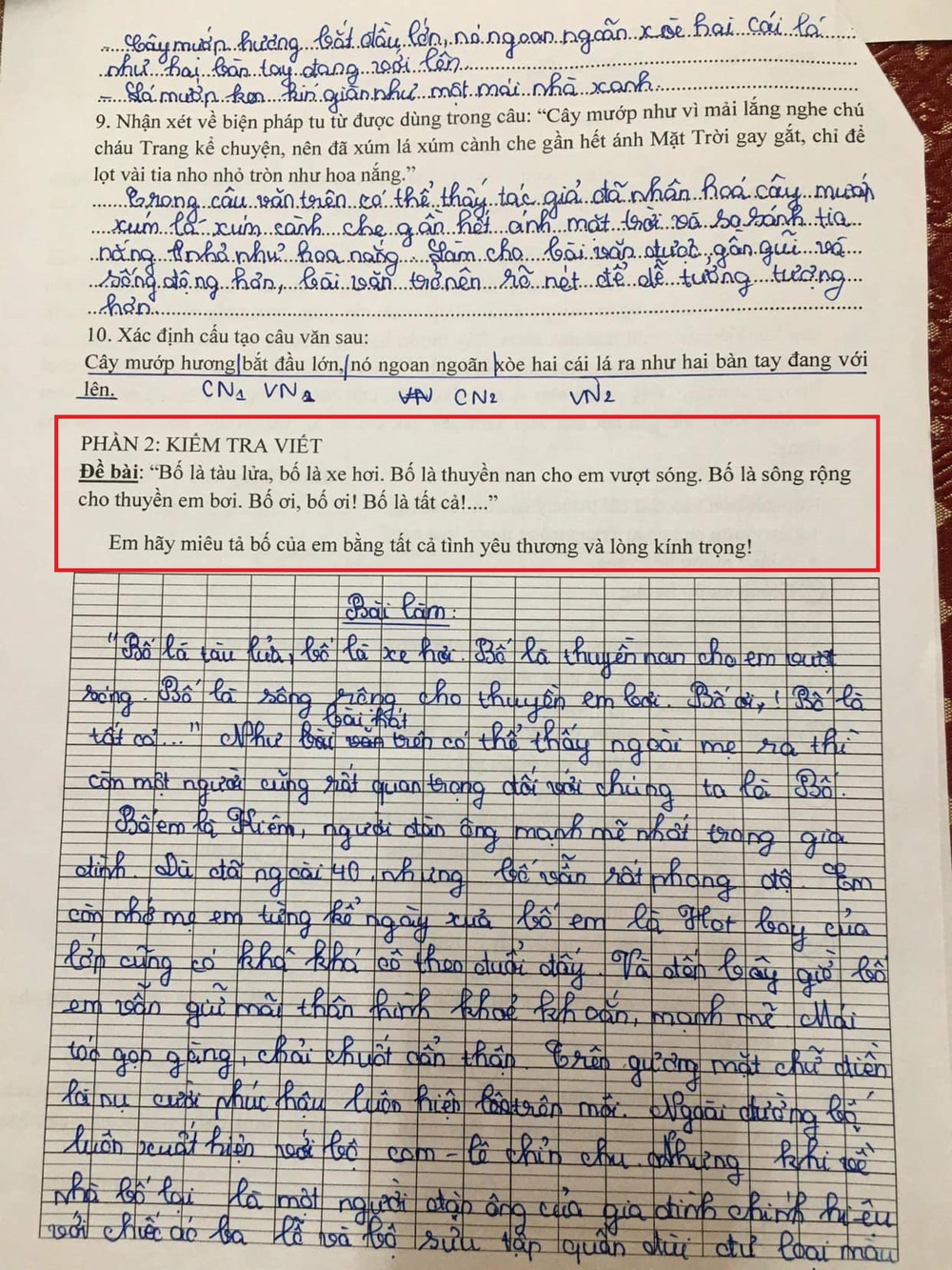 Primary school students describe their father honestly every millimeter: Used to be a hot boy in the class, owning a collection of colorful shorts - Photo 1.