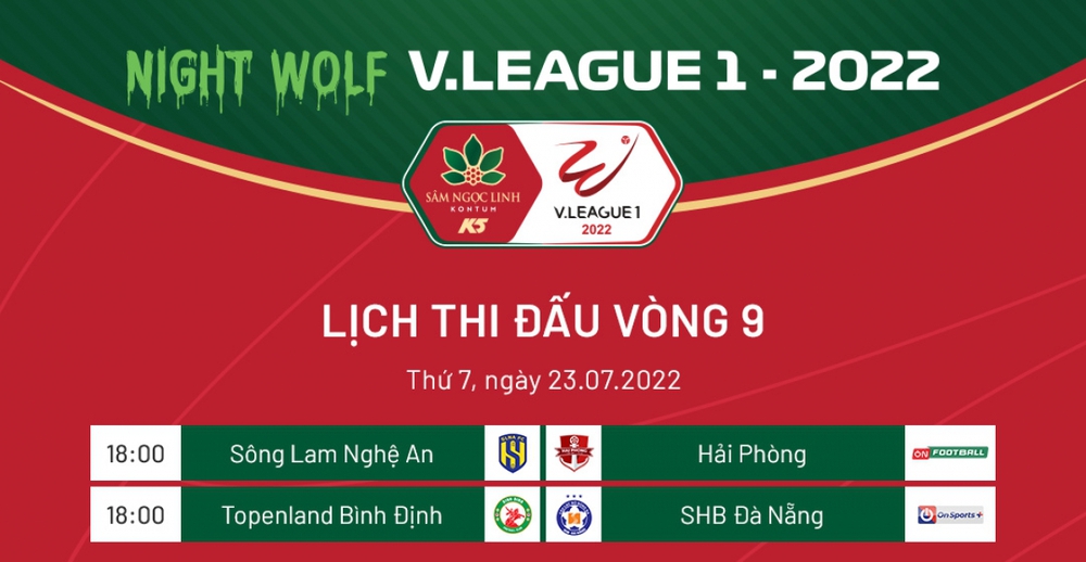 Lịch thi đấu V-League 2022 hôm nay (23/7): SLNA đại chiến Hải Phòng - Ảnh 1.