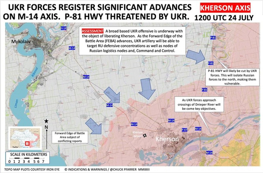 Sử dụng HIMARS tấn công vào Kherson, Quân đội Ukraine chuẩn bị phản công - Ảnh 2.