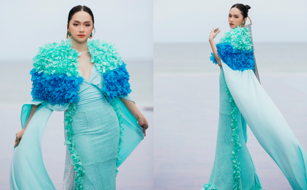 Hương Giang hóa "nữ hoàng biển xanh" trong show của Xuân Lan