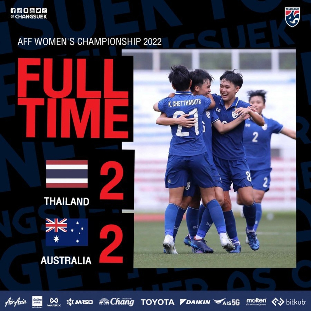 Thái Lan khiến Australia đối mặt nguy cơ bị loại từ vòng bảng AFF Cup nữ 2022 - Ảnh 1.