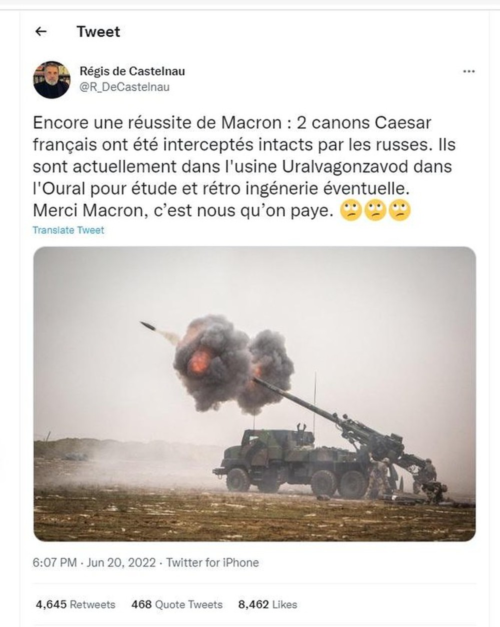 Sĩ quan Ukraine bán pháo tự hành CAESAR cho Nga, giá rẻ như cho - Ảnh 2.