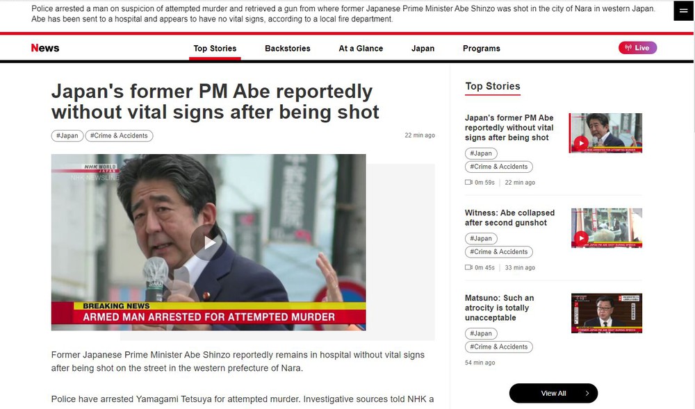 Cựu Thủ tướng Nhật Shinzo Abe bị bắn: Nghi phạm là cựu quân nhân đã khai gì với cảnh sát? - Ảnh 1.