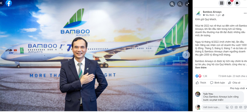 Tổng giám đốc Bamboo Airways tiết lộ doanh thu “kỳ tích”, khẳng định mùa hè rực rỡ đến sớm - Ảnh 1.