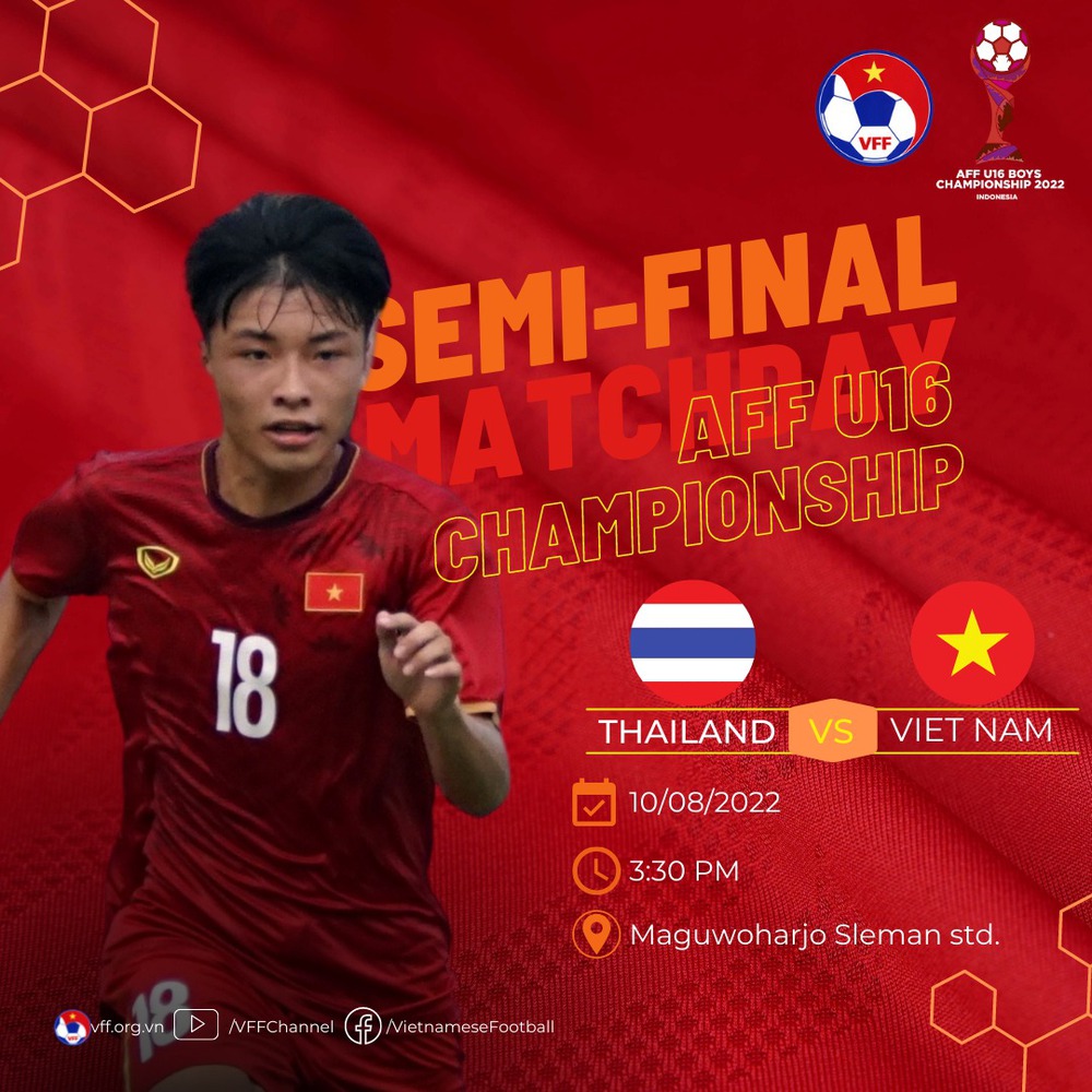 TRỰC TIẾP Việt Nam vs Thái Lan: U16 Việt Nam đánh bại đối thủ để tiến vào chung kết? - Ảnh 1.
