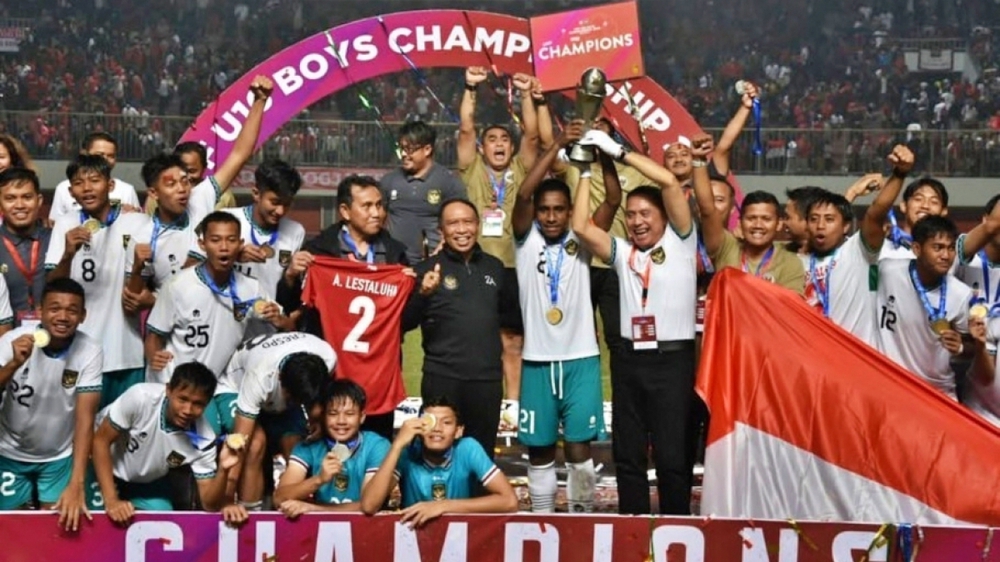U16 Indonesia được thưởng lớn khi vô địch U16 Đông Nam Á 2022 - Ảnh 1.