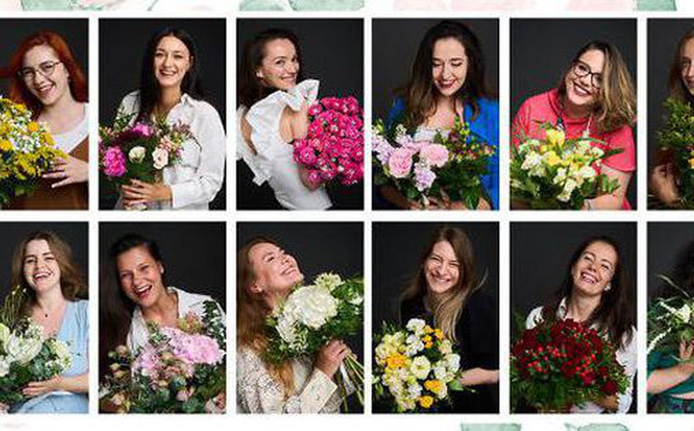 Chụp lại trạng thái đối lập của phụ nữ trước và sau khi được tặng hoa, nhiếp ảnh gia thu được kết quả khiến ai cũng thích thú