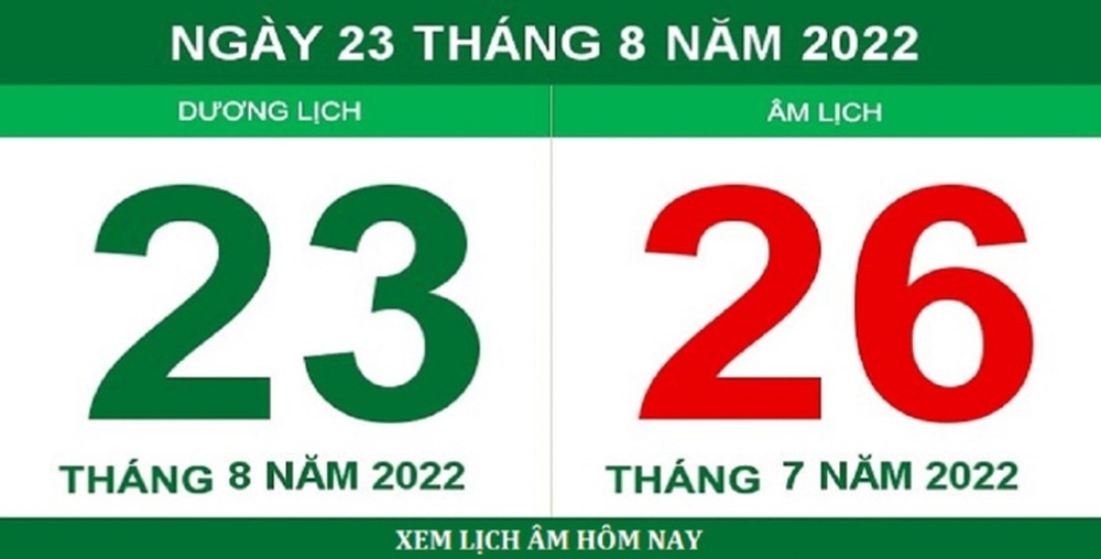 Lịch âm hôm nay thứ Ba ngày 23/8 - Ảnh 1.