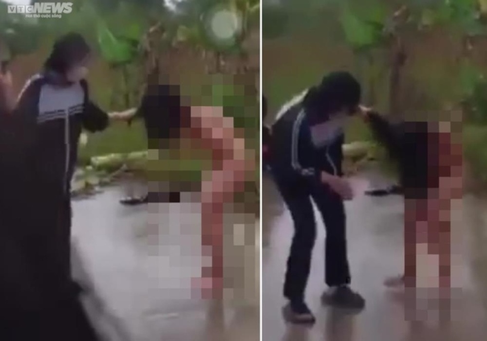 Nữ sinh ở Hà Tĩnh bị bạn đánh đập, lột đồ quay clip đăng lên mạng xã hội - Ảnh 1.