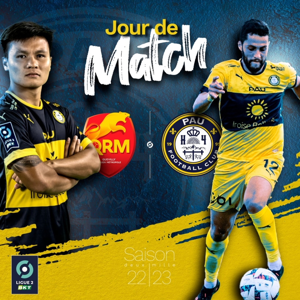 TRỰC TIẾP Quevilly-Roune - Pau FC: Quang Hải chạm trán hậu vệ Việt kiều ở Ligue 2 - Ảnh 1.