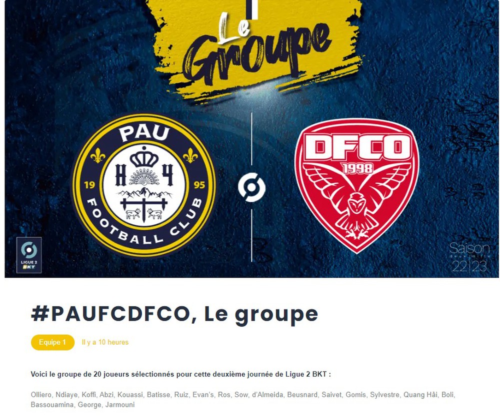 Báo Pháp dự đoán đội hình của Pau FC ở vòng 2, Quang Hải lần đầu đá chính? - Ảnh 3.