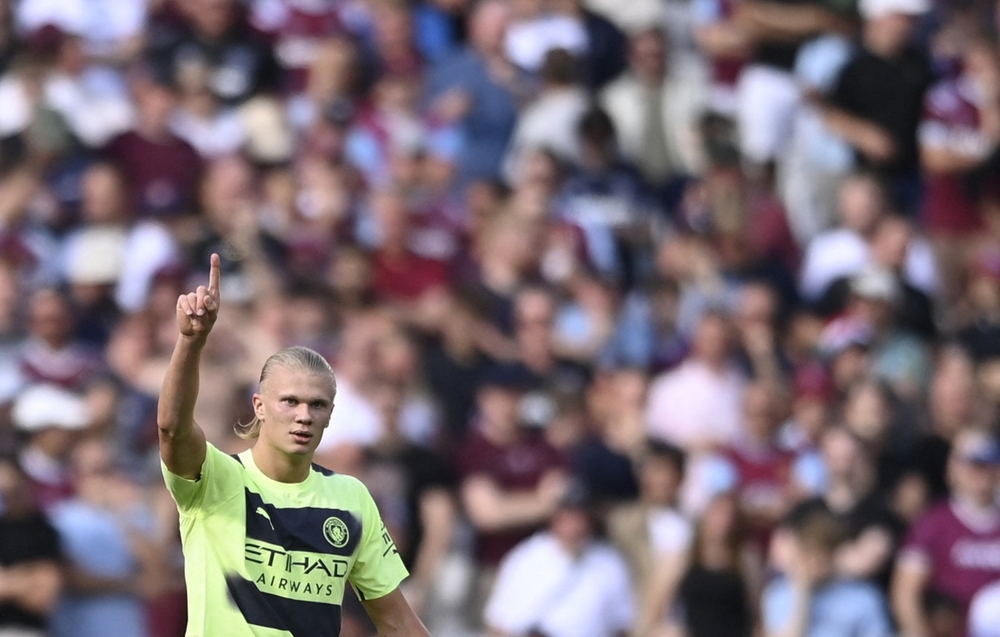 Haaland ghi cú đúp trong ngày ra mắt Ngoại hạng Anh, Man City thắng dễ West Ham - Ảnh 4.