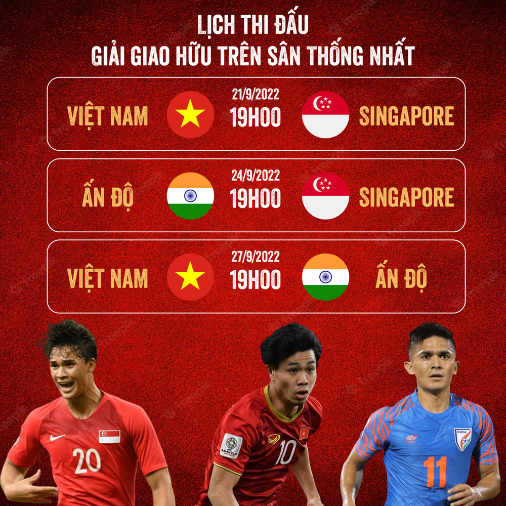 Lịch thi đấu của ĐT Việt Nam tại giải tam hùng trên sân Thống Nhất - Ảnh 1.