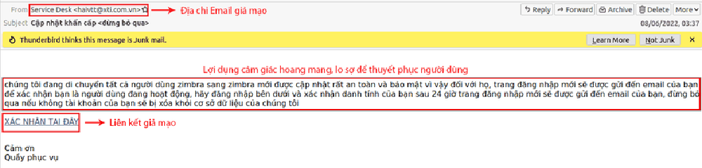 Dấu hiệu nhận biết thư điện tử, tin nhắn lừa đảo - Ảnh 1.