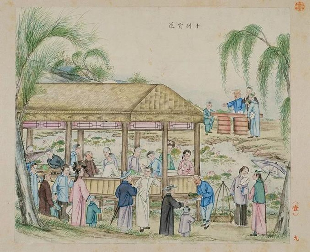 Bộ tranh cổ khắc họa chuyện vui chơi giải trí của dân thành thị Bắc Kinh 100 năm trước - Ảnh 8.