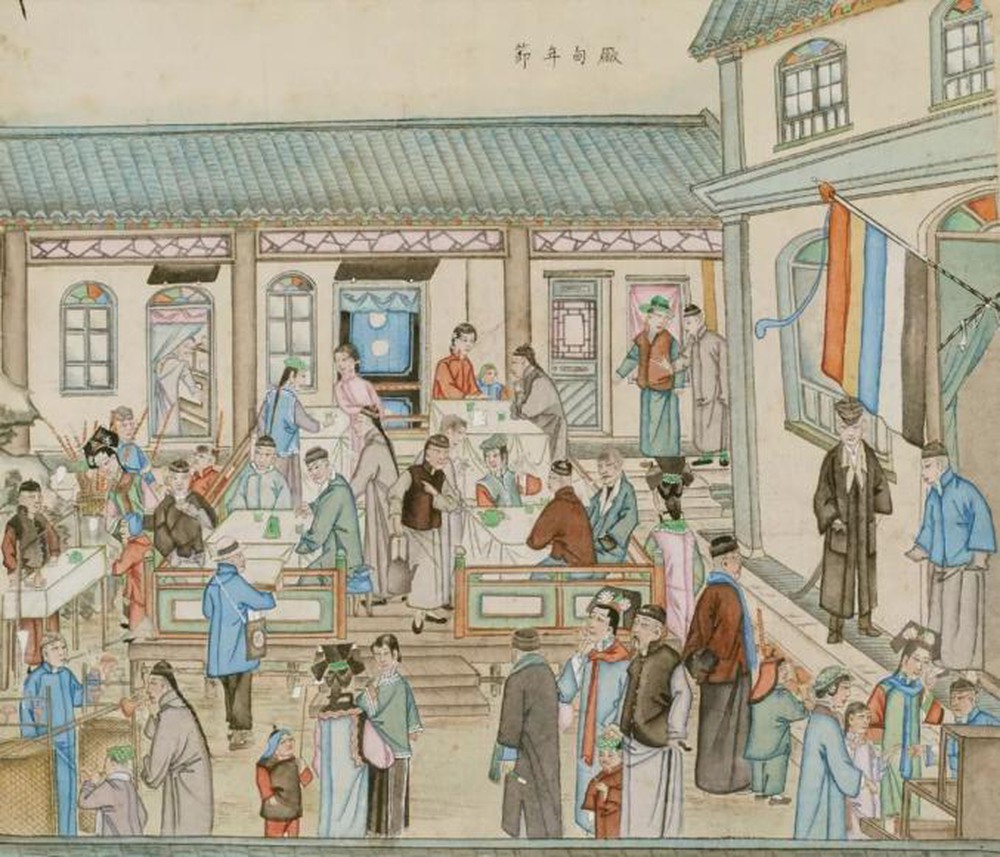 Bộ tranh cổ khắc họa chuyện vui chơi giải trí của dân thành thị Bắc Kinh 100 năm trước - Ảnh 1.