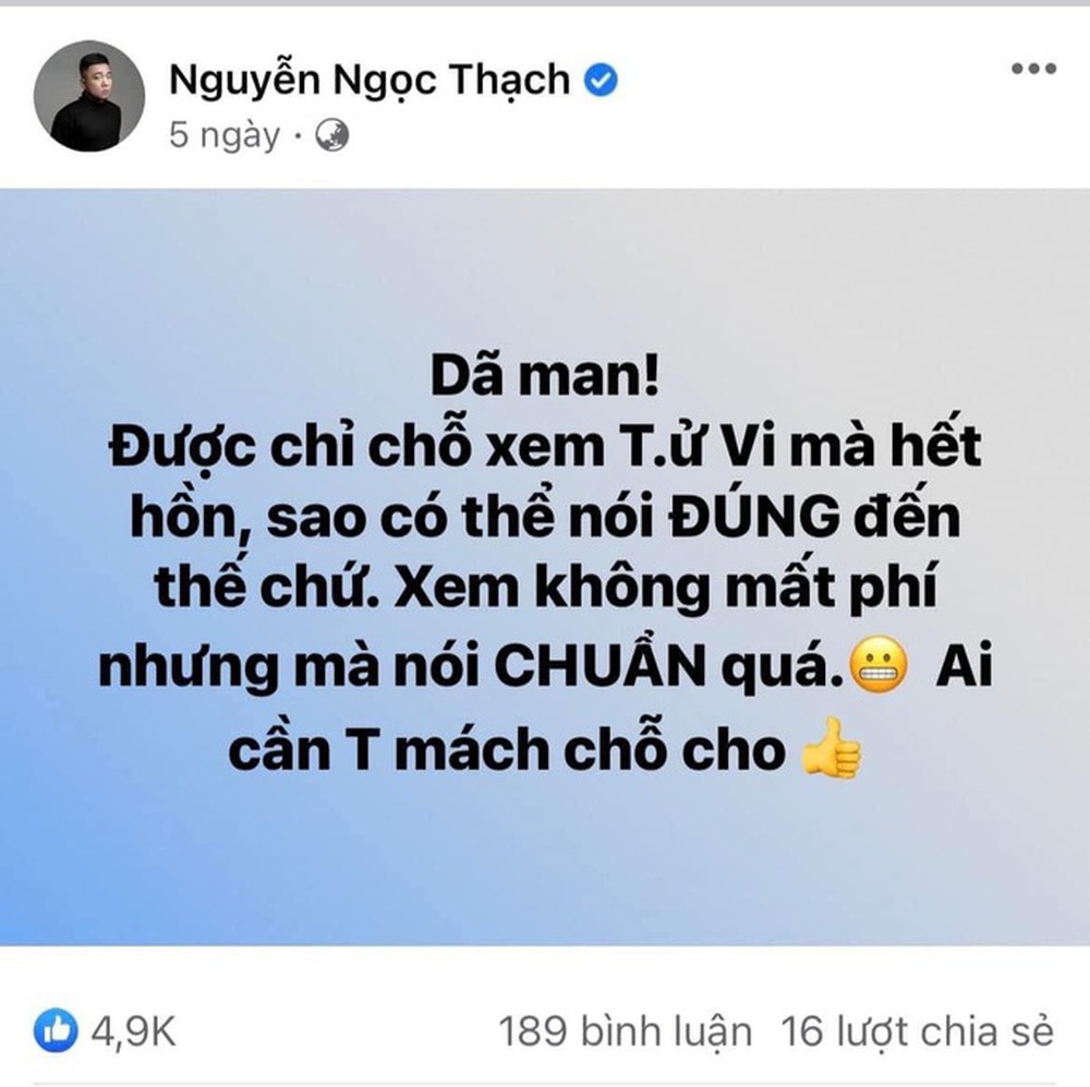 Cư dân mạng nổi đóa khi nghệ sĩ quảng cáo cả nơi xem bói - Ảnh 2.