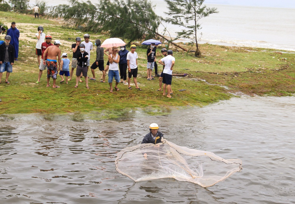  Nghề độc chỉ có sau bão ở Đà Nẵng: Ra biển săn cá nước ngọt khủng - Ảnh 4.