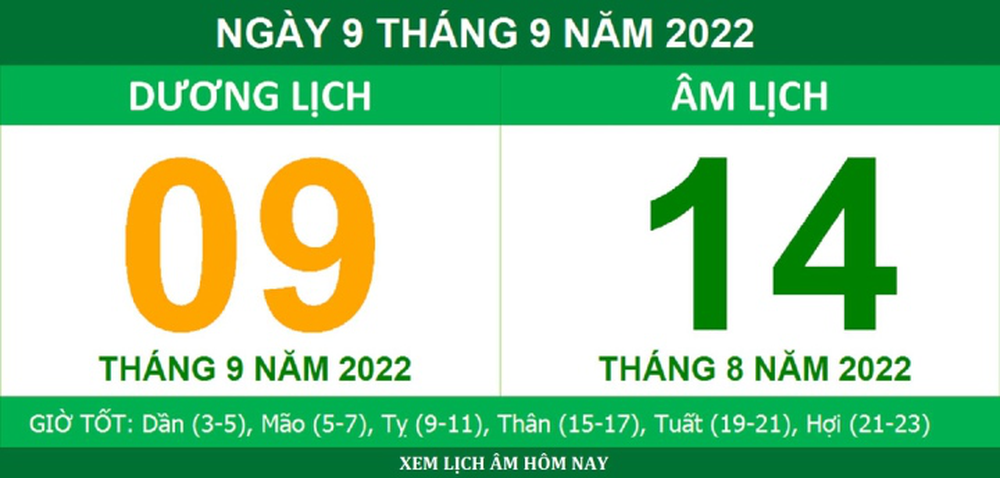 Xem lịch âm hôm nay thứ Sáu ngày 9/9 - Ảnh 1.