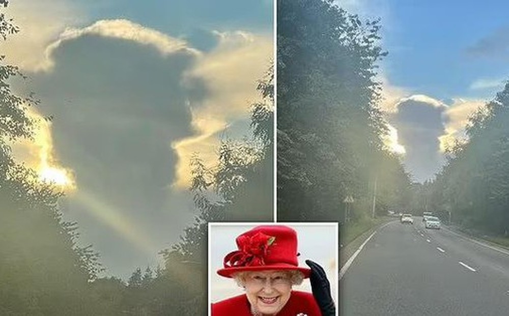 Đám mây giống Nữ hoàng Elizabeth xuất hiện ở thị trấn Anh
