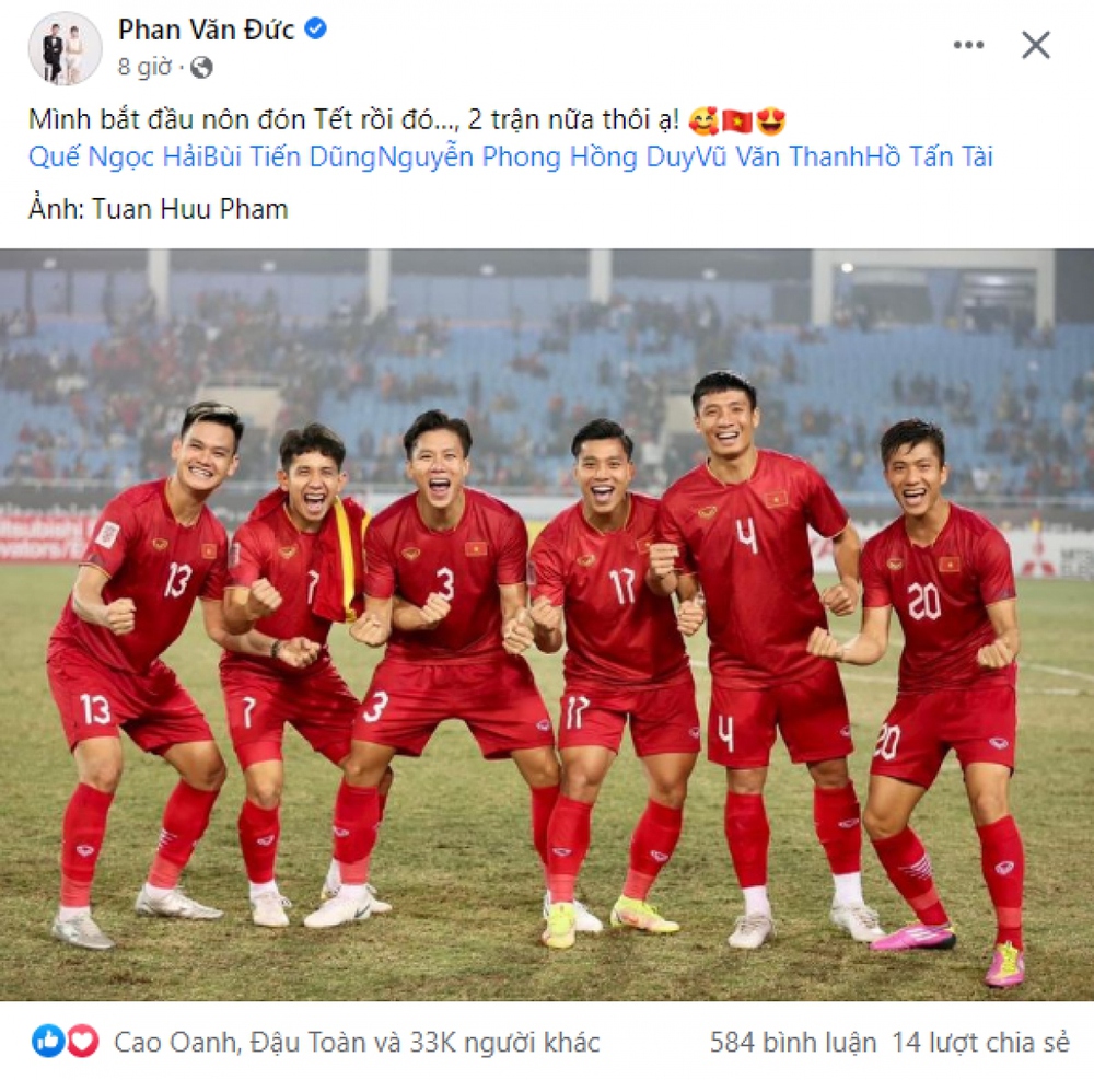 Văn Hậu và dàn sao ĐT Việt Nam “mở tiệc ăn mừng” trên Facebook - Ảnh 7.