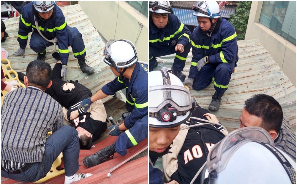 Cứu người rơi từ tầng 11 chung cư xuống ở Hà Nội trong chiều mùng 1 Tết - Ảnh 1.