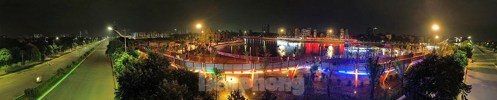 Công viên hiện đại nhất quận Long Biên lung linh sắc màu trước ngày khánh thành - Ảnh 12.