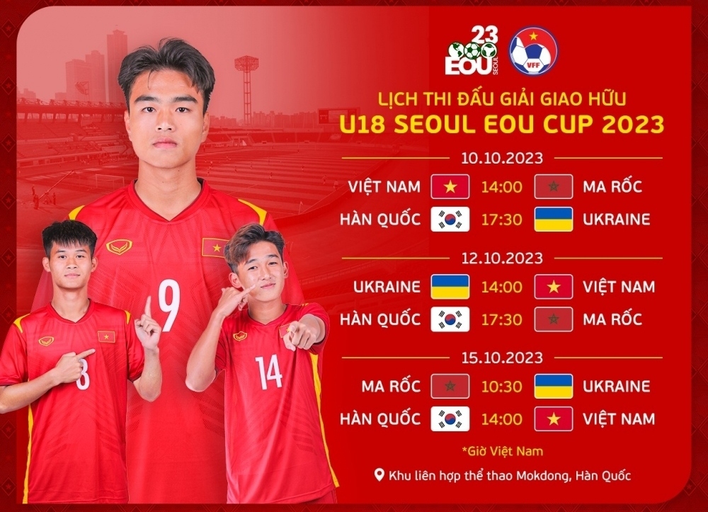 Trực tiếp U18 Việt Nam vs U18 Morocco: Quyết đấu ở Seoul Cup 2023 - Ảnh 1.