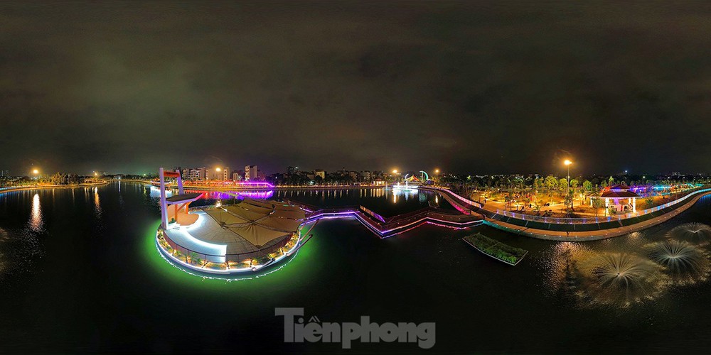 Công viên hiện đại nhất quận Long Biên lung linh sắc màu trước ngày khánh thành - Ảnh 11.