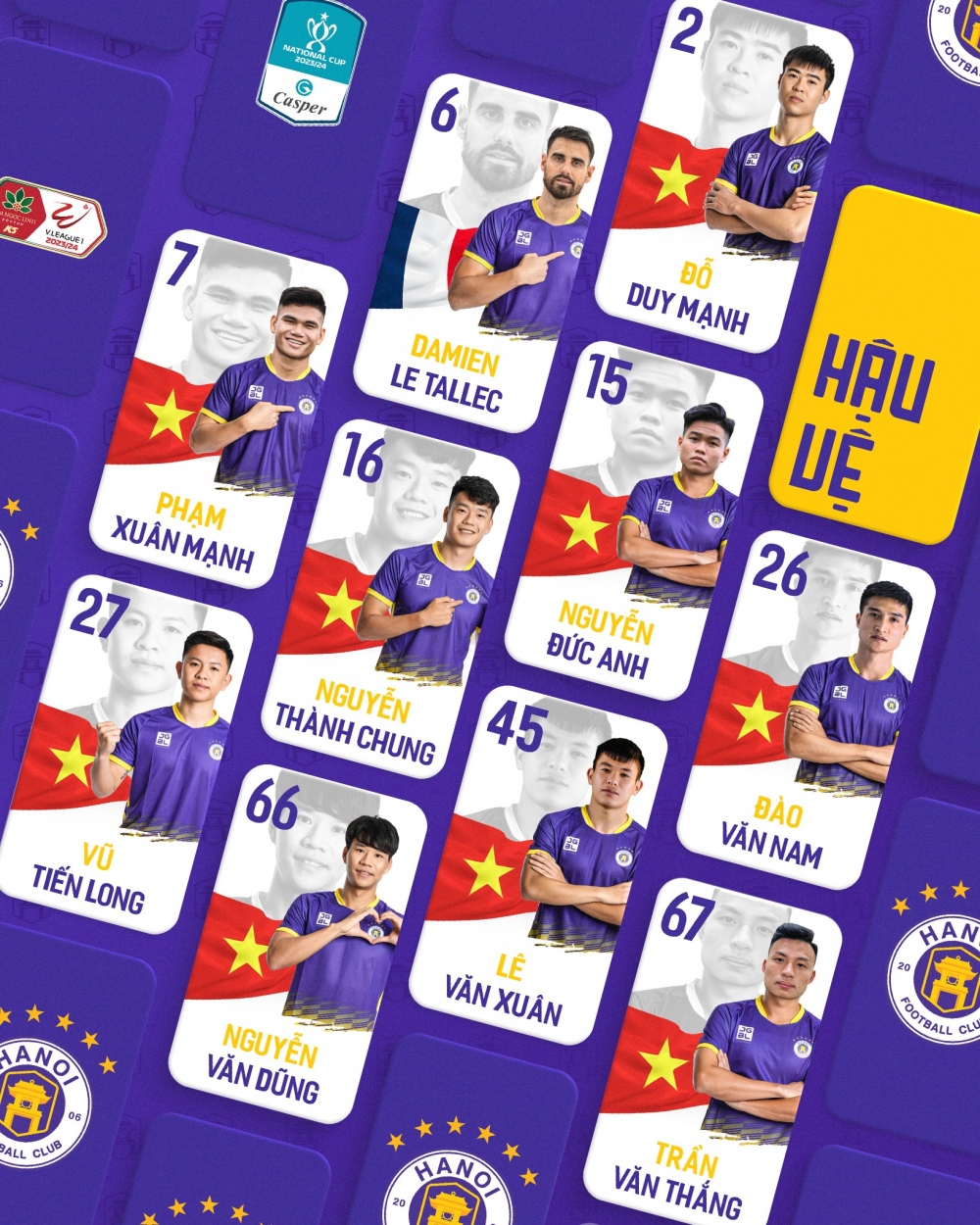Danh sách Hà Nội FC đá V-League 2023/2024: Lộ diện 2 ngoại binh bị loại - Ảnh 3.