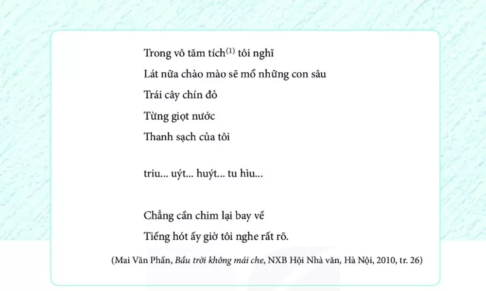 Thêm một bài thơ trong SGK lớp 6 trở thành tâm điểm tranh cãi: Triu… uýt… huýt… tu hìu… là gì? - Ảnh 2.