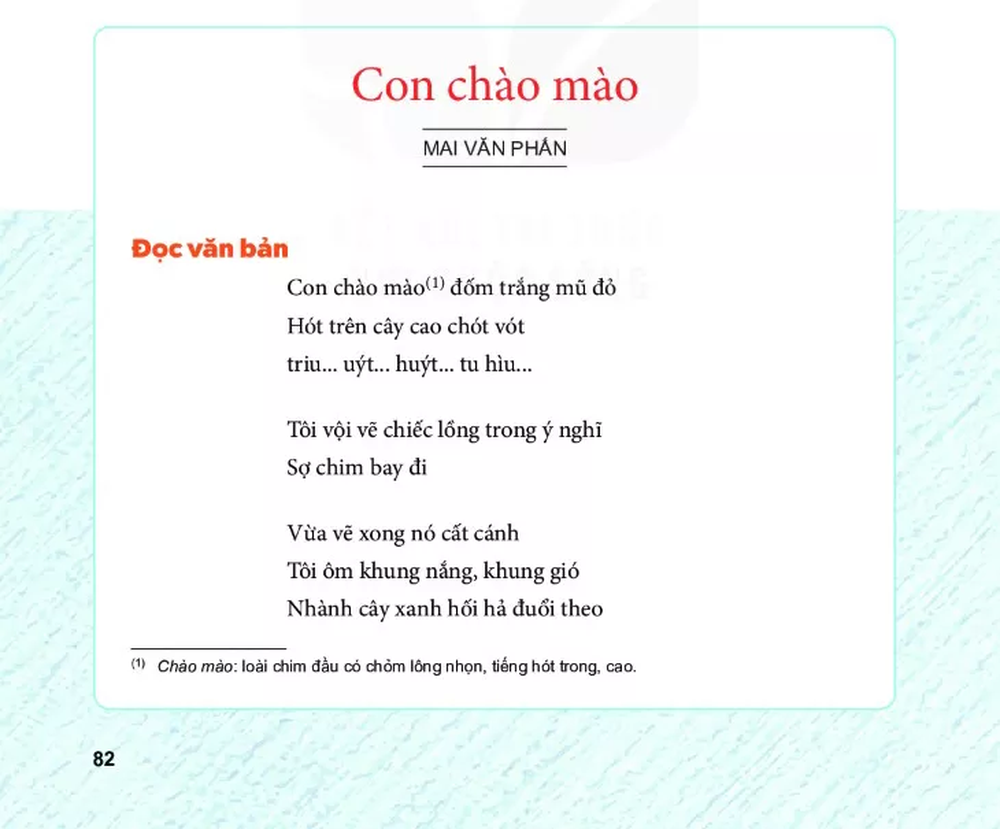 Thêm một bài thơ trong SGK lớp 6 trở thành tâm điểm tranh cãi: Triu… uýt… huýt… tu hìu… là gì? - Ảnh 1.