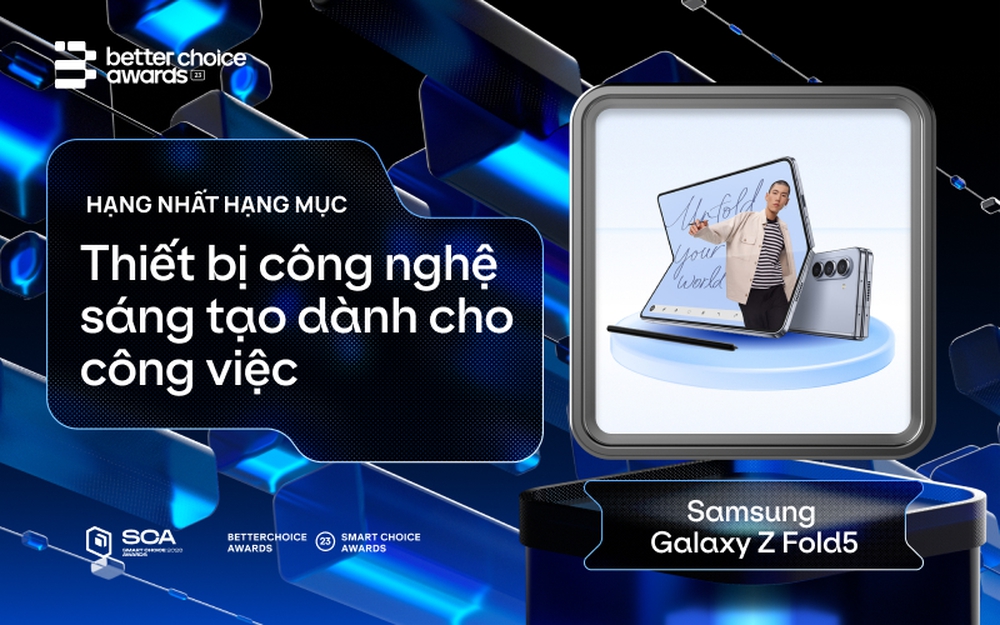 Vượt qua cả laptop và máy tính bảng, Samsung Galaxy Z Fold5 đạt hạng nhất hạng mục Thiết bị công nghệ sáng tạo cho công việc - Ảnh 1.