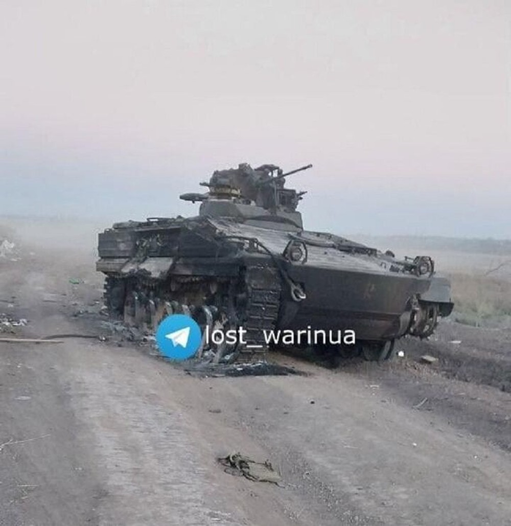 Xe chiến đấu Marder 1A3 đầu tiên của Đức bị phá hủy ở Ukraine - Ảnh 1.