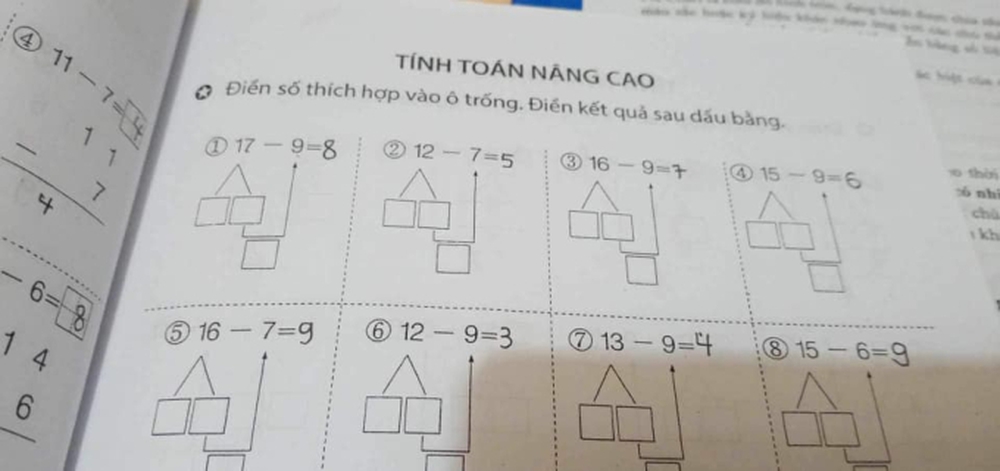 Cả nhà thức đêm giải bài toán cho con nhưng bó tay, lên mạng hỏi ai cũng sốc: Lớp 1 mà như lớp 10 - Ảnh 1.