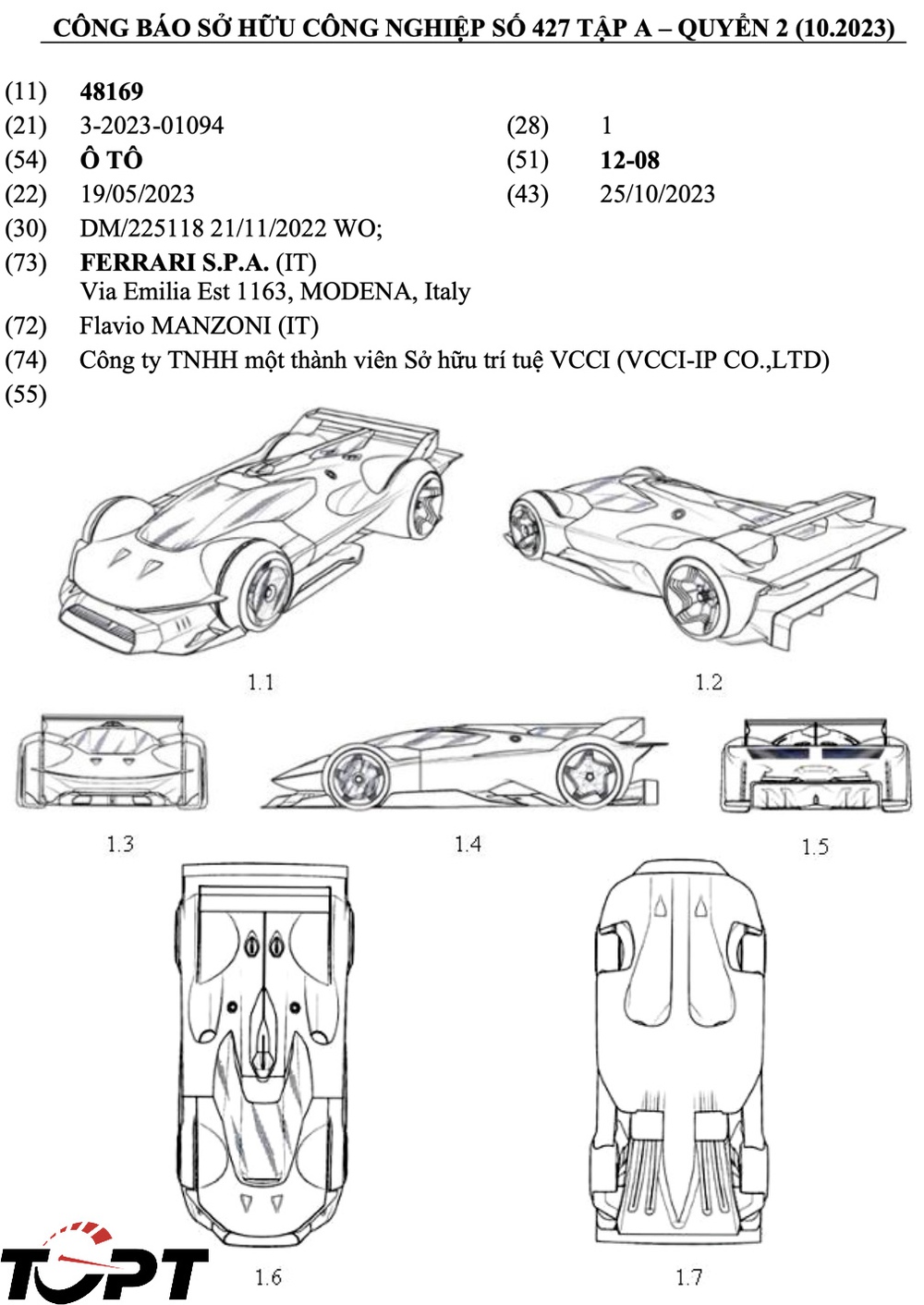 Ferrari Vision Grand Turismo được đăng ký kiểu dáng tại Việt Nam - Ảnh 1.