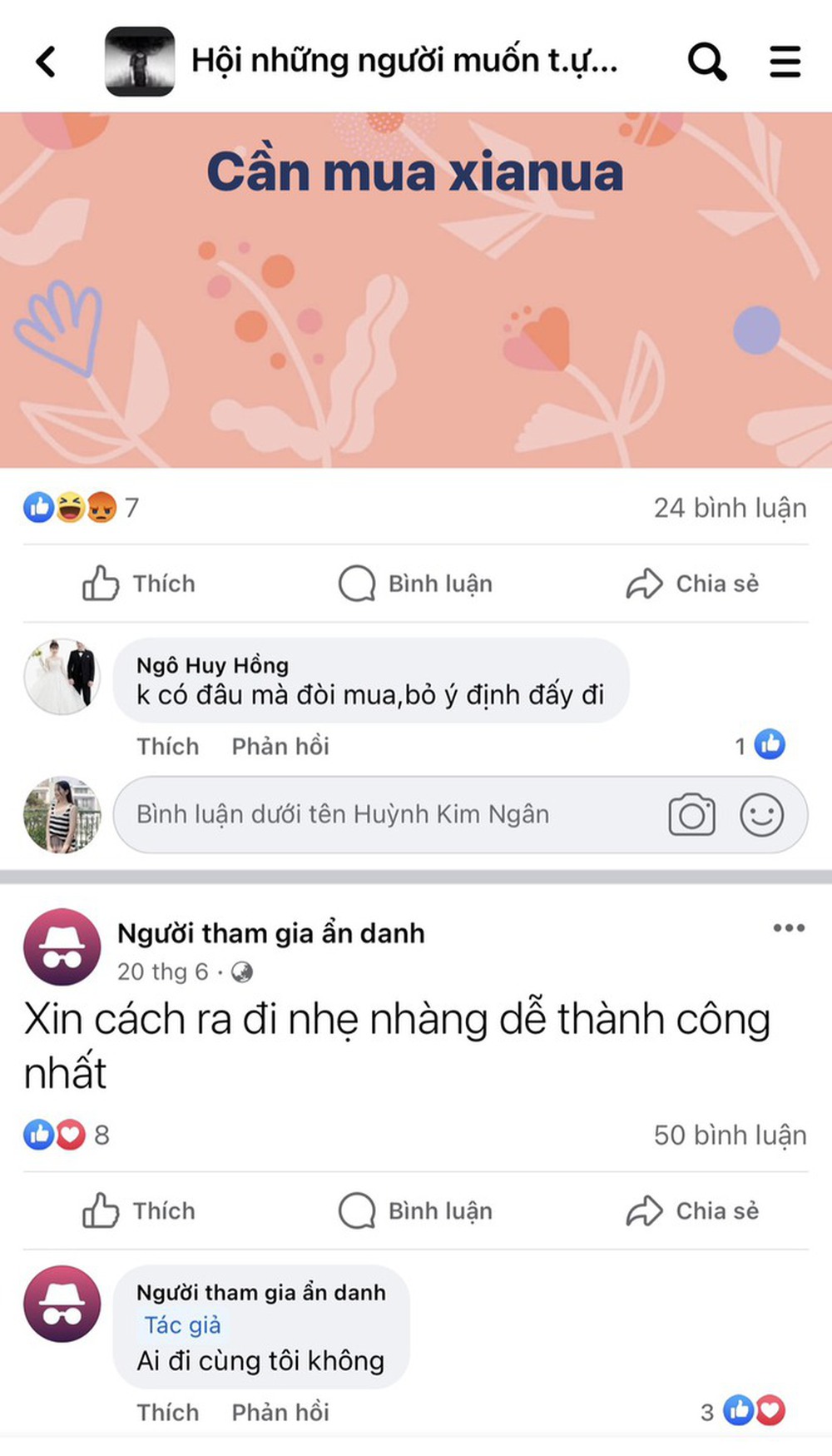 Hướng dẫn tự tử, vỡ nợ muốn làm liều... - tràn lan hội nhóm quái đản trên Facebook - Ảnh 2.