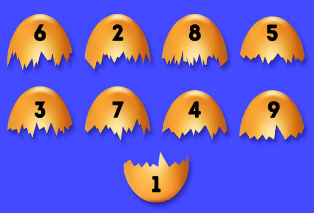 Đố bạn tìm ra nửa vỏ trứng khớp với vỏ số 1 - Ảnh 1.